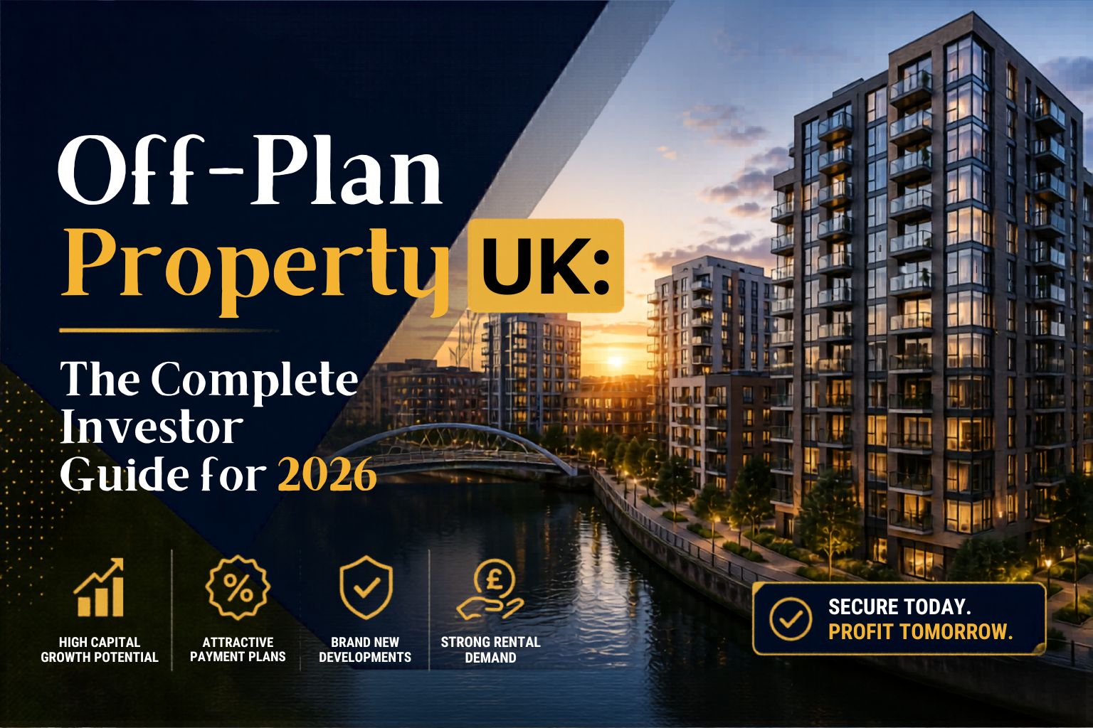 A modern off-plan apartment tower under construction in Manchester city centre, representing the UK's booming new build property sector